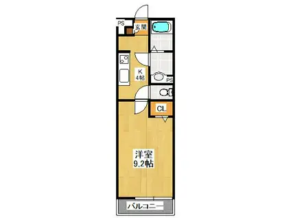 リブリ・船橋宮本(1K/1階)の間取り写真