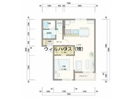 パストラルハイム(1LDK/2階)の間取り写真