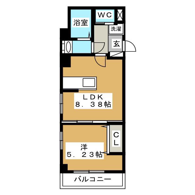 ATLAS PROUD(1LDK/4階)の間取り写真