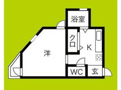 コアロード2000(1K/5階)の間取り写真