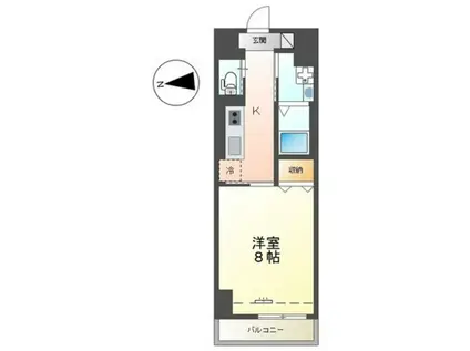 中央地所西条駅前ビル(1K/6階)の間取り写真