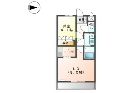ＪＲ阪和線 紀伊駅 徒歩25分 2階建 築17年(1LDK/2階)の間取り写真