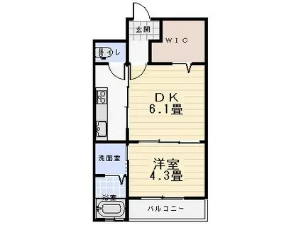 パル池田 2(1DK/2階)の間取り写真