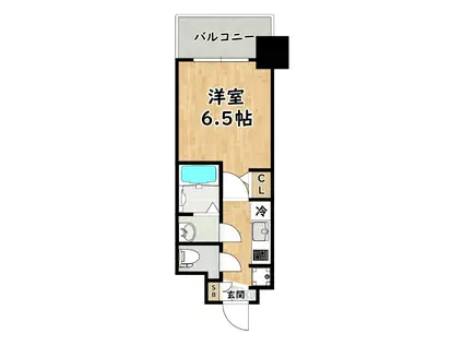 スプランディッドVII(1K/2階)の間取り写真