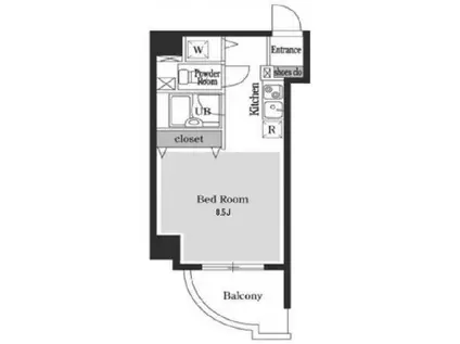 プレミアステージ芝公園II(ワンルーム/10階)の間取り写真