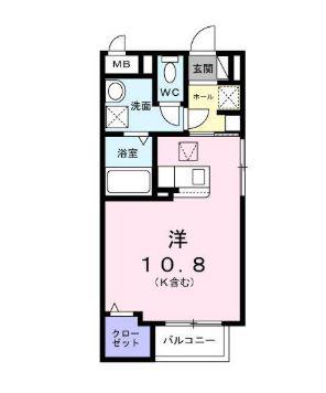ブレーメンハウス(1K/2階)の間取り写真