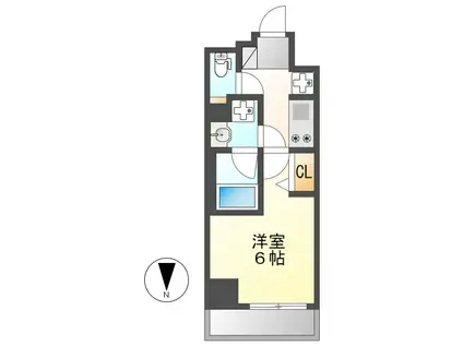 ディアレイシャス大須観音III(1K/5階)の間取り写真