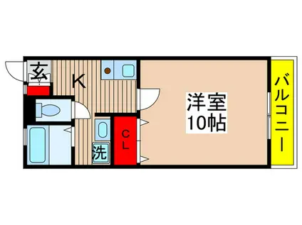 アルシオンA棟(1K/3階)の間取り写真