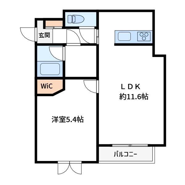 BOWHOUSE 3(1LDK/1階)の間取り写真