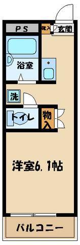 レオパレス北田園(1K/1階)の間取り写真