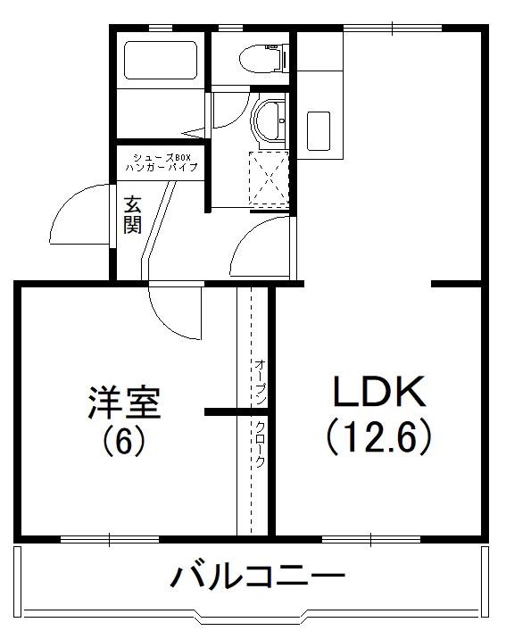 プリシードナイン(1LDK/2階)の間取り写真