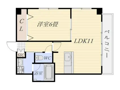 ALGOII(1LDK/4階)の間取り写真