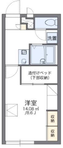 レオパレスモレミ鳴門(1K/2階)の間取り写真