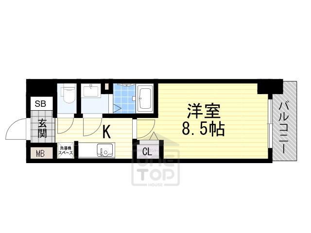 PHOENIX新大阪(1K/4階)の間取り写真