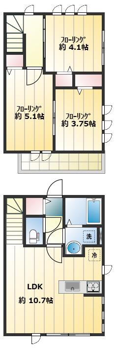リヴィエール下井草(3LDK)の間取り写真