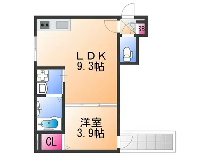 GRAND SUWA(1LDK/1階)の間取り写真