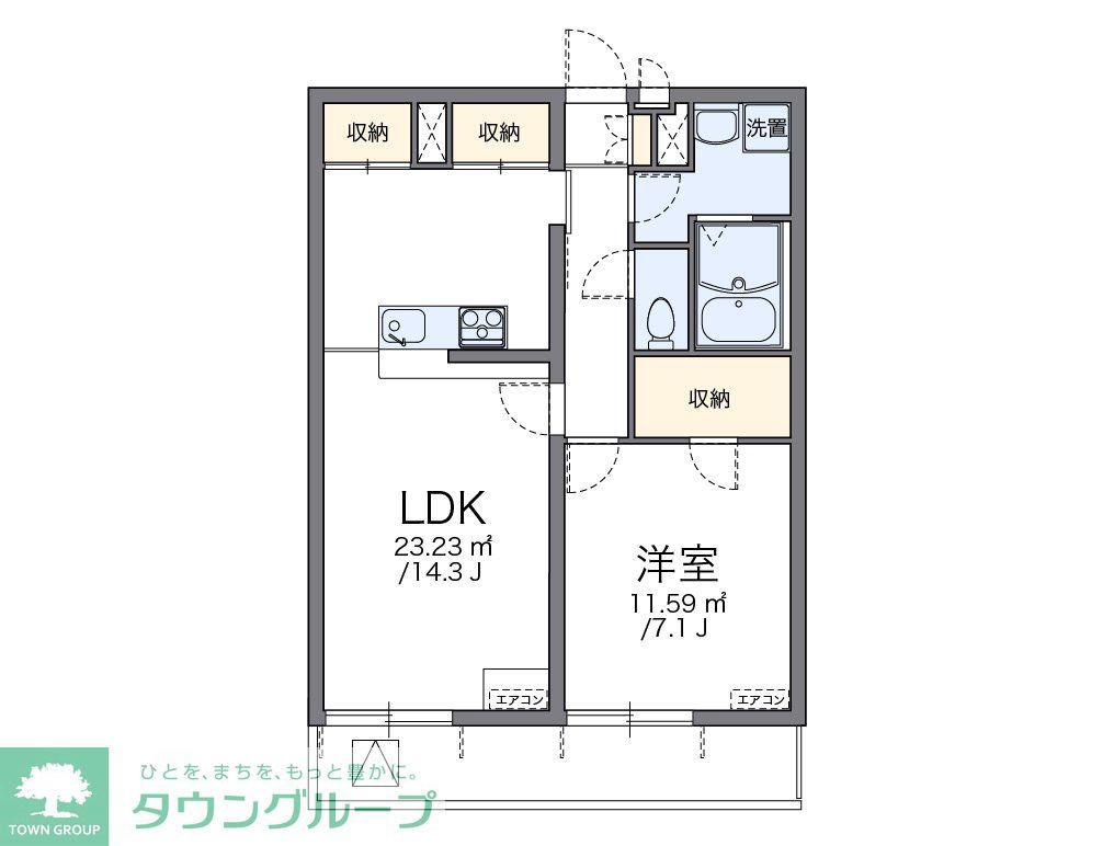 レオパレスアクアグレイス西尾久(1LDK/3階)の間取り写真