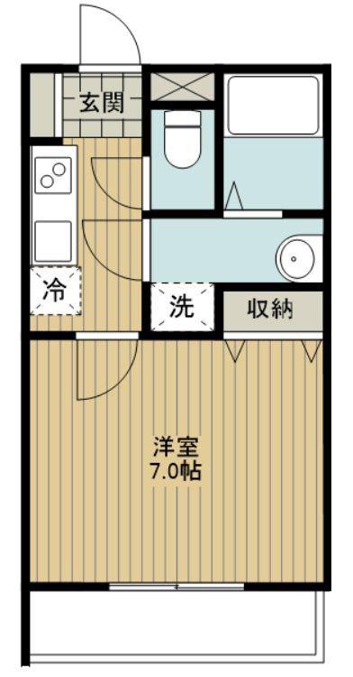 MARKS狭山(1K/2階)の間取り写真