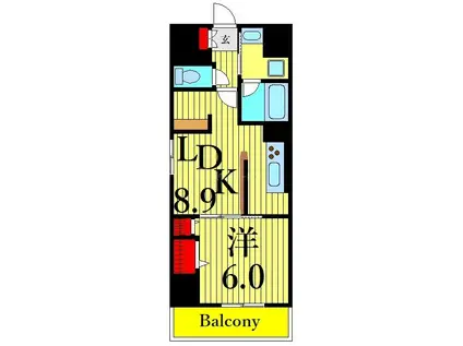 PRUNA北上野(1LDK/5階)の間取り写真