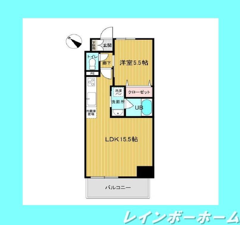 LUCE VII(1LDK/7階)の間取り写真