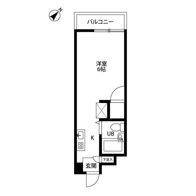 ベルウッド成瀬(ワンルーム/1階)の間取り写真