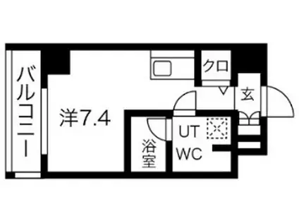 クラリッサ横浜ノワール(ワンルーム/6階)の間取り写真