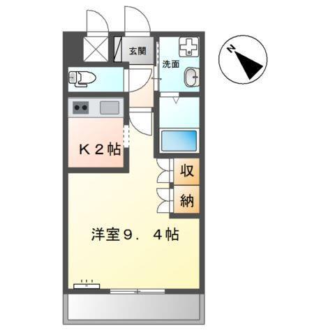 センチュリーM(1K/2階)の間取り写真