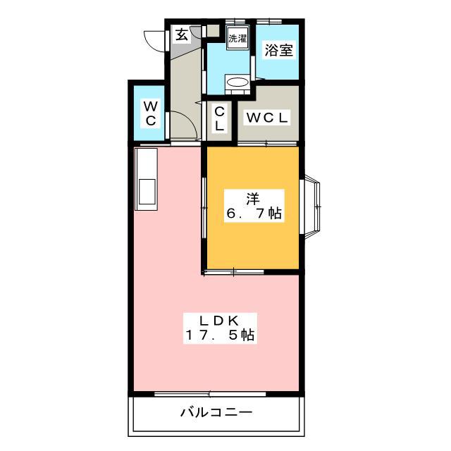 エトワール羽山(1LDK/1階)の間取り写真