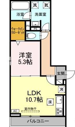 セレスティア藤江町(1LDK/1階)の間取り写真