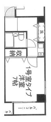 プレミアムバリュー大島(1K/2階)の間取り写真