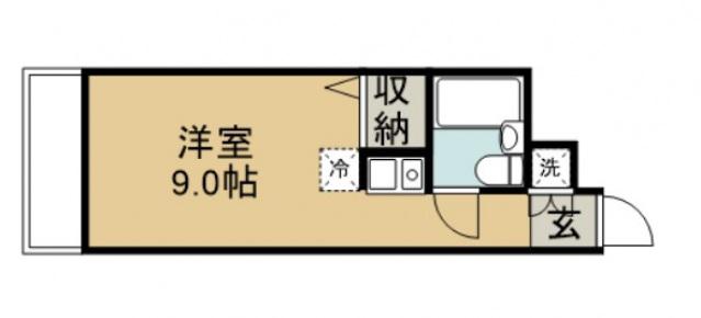 キャッスルマンション川越A(1K/3階)の間取り写真
