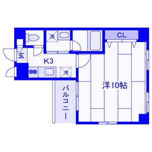 海成ビル(1K/4階)の間取り写真