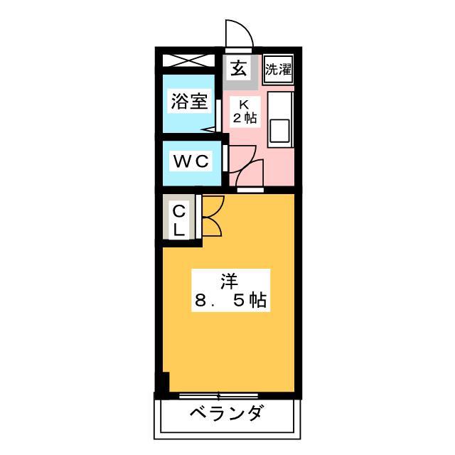 Gハイツ97(1K/3階)の間取り写真
