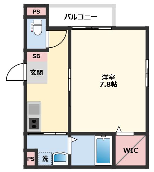 M-PLUS(1K/1階)の間取り写真