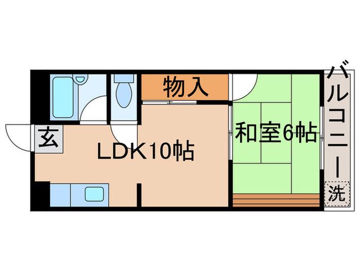 永藤マンション(1LDK/4階)の間取り写真