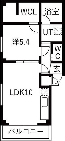 カーサフェリーチェ(1LDK/3階)の間取り写真