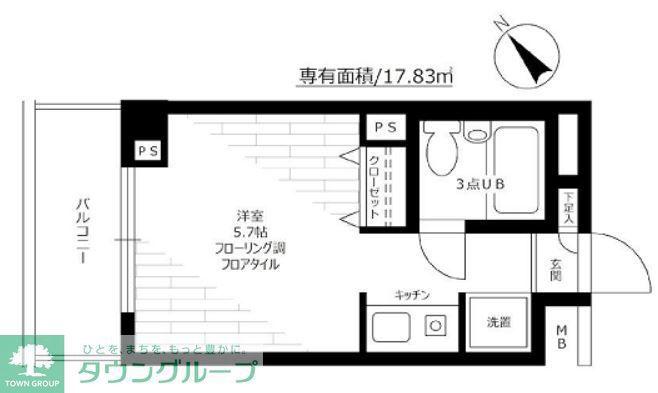 ホーメストプラザ十日市場西館(ワンルーム/4階)の間取り写真