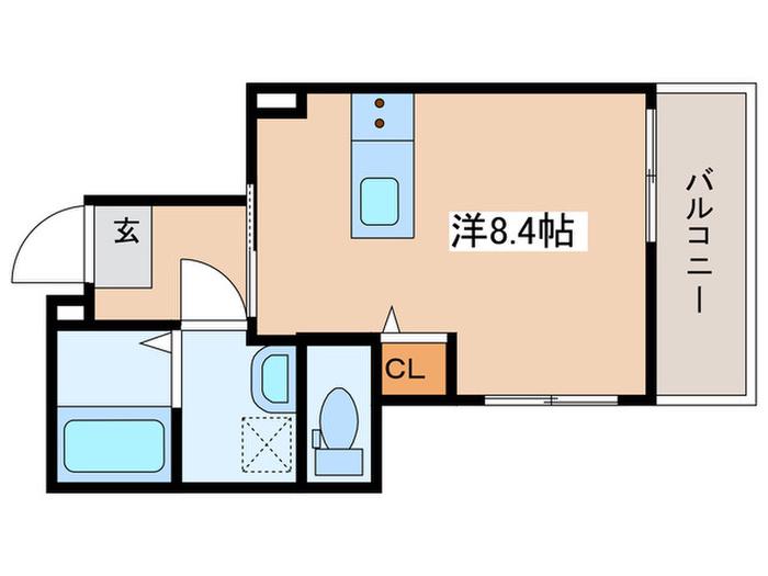 ベイルームMIRAI(ワンルーム/2階)の間取り写真