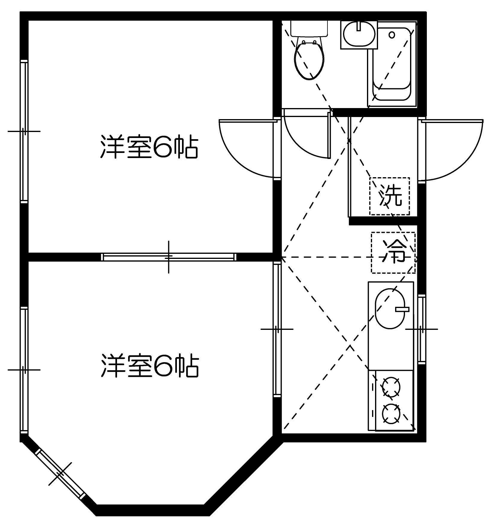 志幸大泉 5(2K/2階)の間取り写真