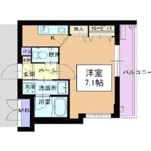 アクアキャニオンHARA(1K/1階)の間取り写真