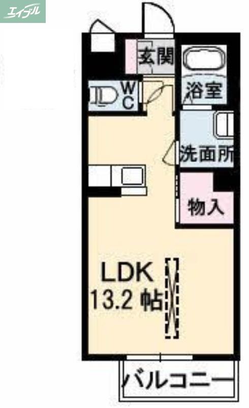 アンシャンテ厚生(ワンルーム/3階)の間取り写真