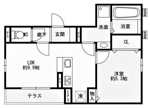 プリメーロ明石(1LDK/1階)の間取り写真