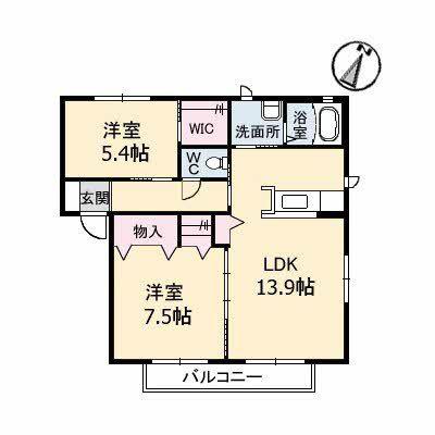 アークデザイン大門(2LDK/1階)の間取り写真