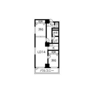 INOVE札幌南7条(2LDK/8階)の間取り写真