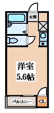 RENATUS新深江(1K/3階)の間取り写真