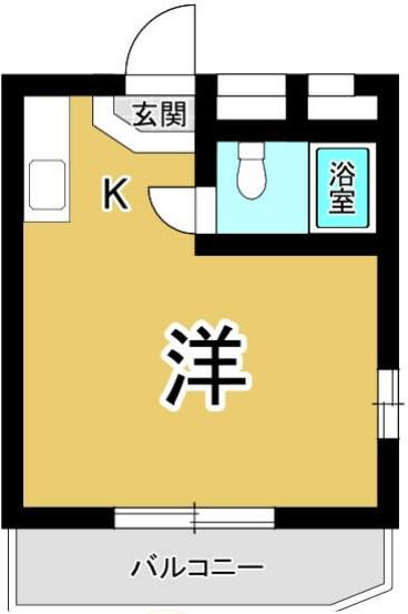 プチメゾン富田橋(1K/4階)の間取り写真
