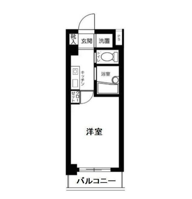 スカイコート文京白山(1K/4階)の間取り写真