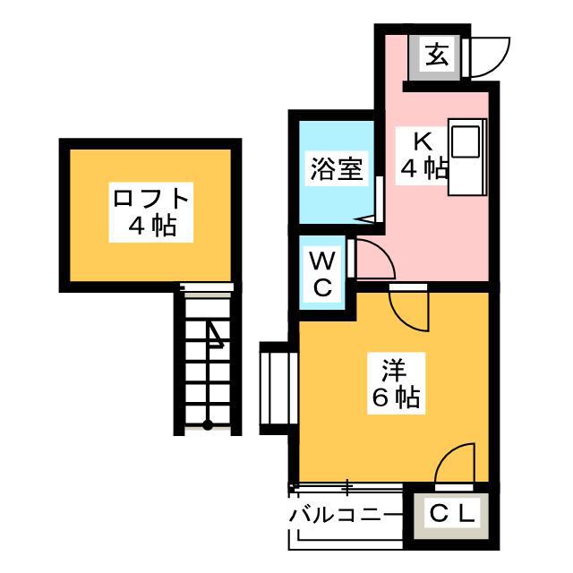 メゾンプランドール(1K/1階)の間取り写真