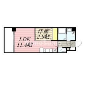 CASSIOPEIA HAKOZAKI(1LDK/7階)の間取り写真