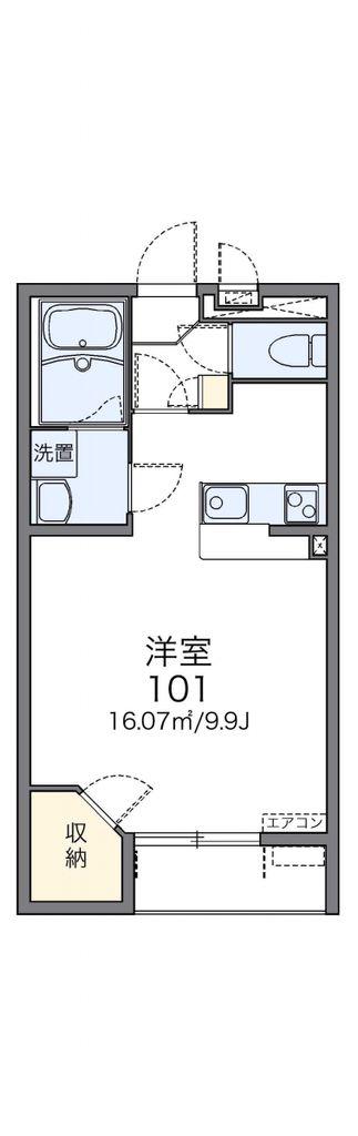 レオネクストフランソワーズ(1K/1階)の間取り写真